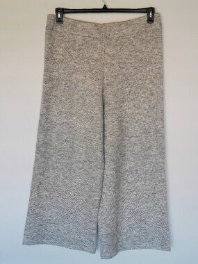 Skies are Blue Curvy Carman Wide-Leg Pants Size 1X Heather Grey Wool Blend